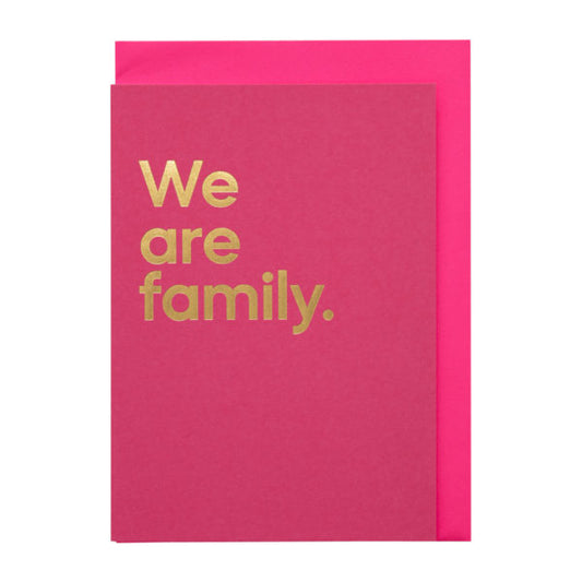 We Are Family Song Card