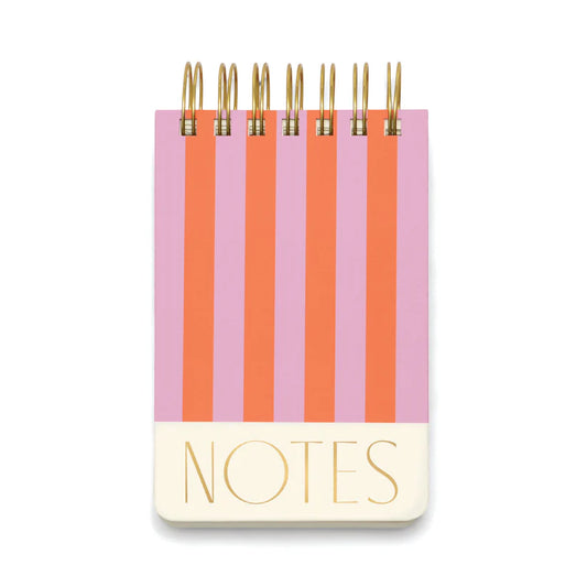 Twin Wire Chunky Notepad - Purple & Orange Stripes