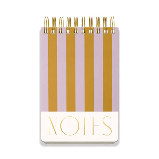 Large Chunky Notepad - Lilac & Ochre Stripes