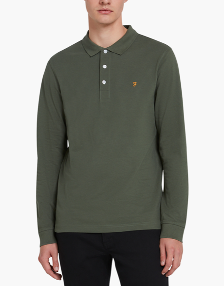 Blanes Polo Long Sleeve - Rosemary