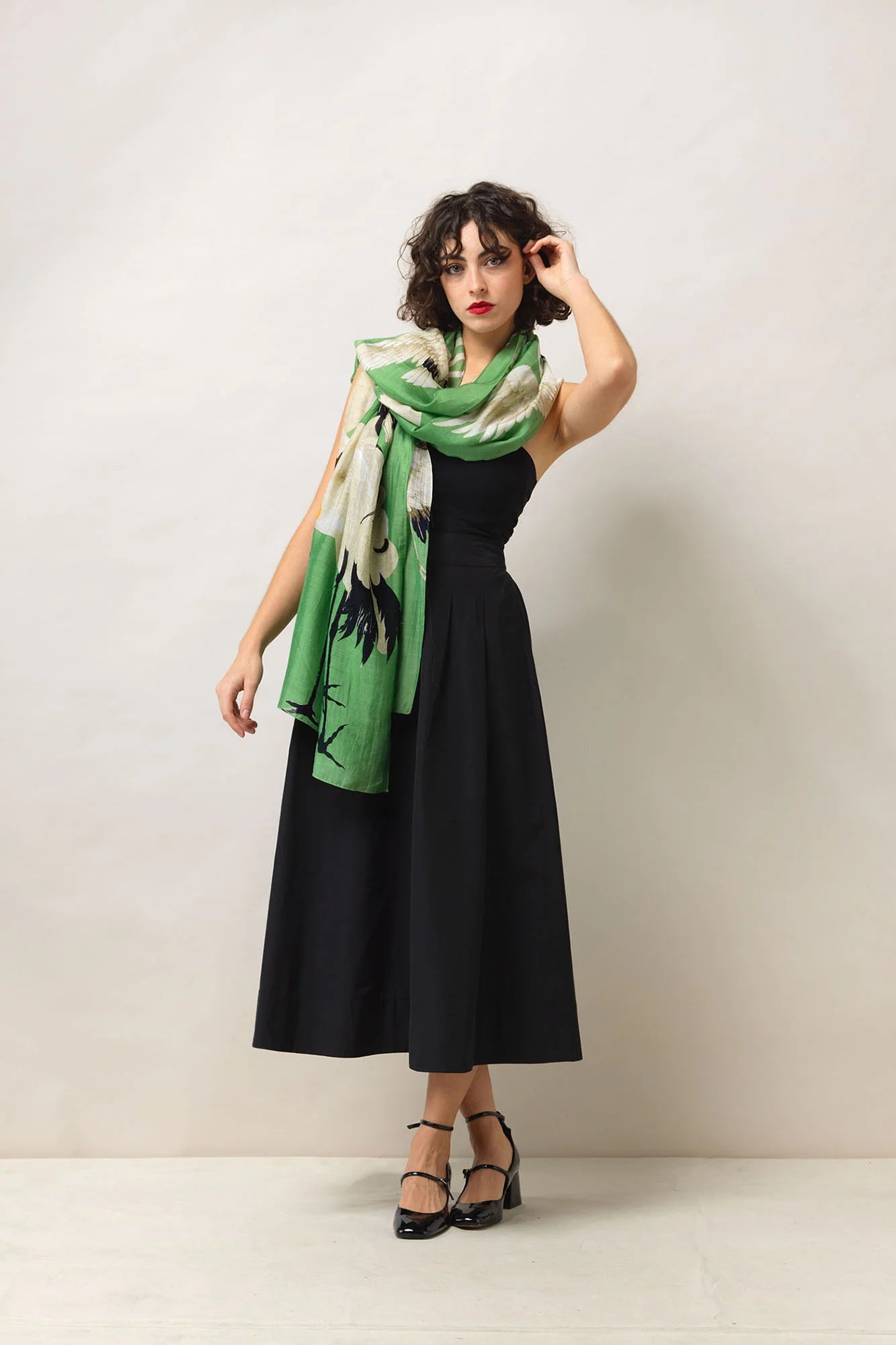 Stork Pea Green Scarf - One Hundred Stars