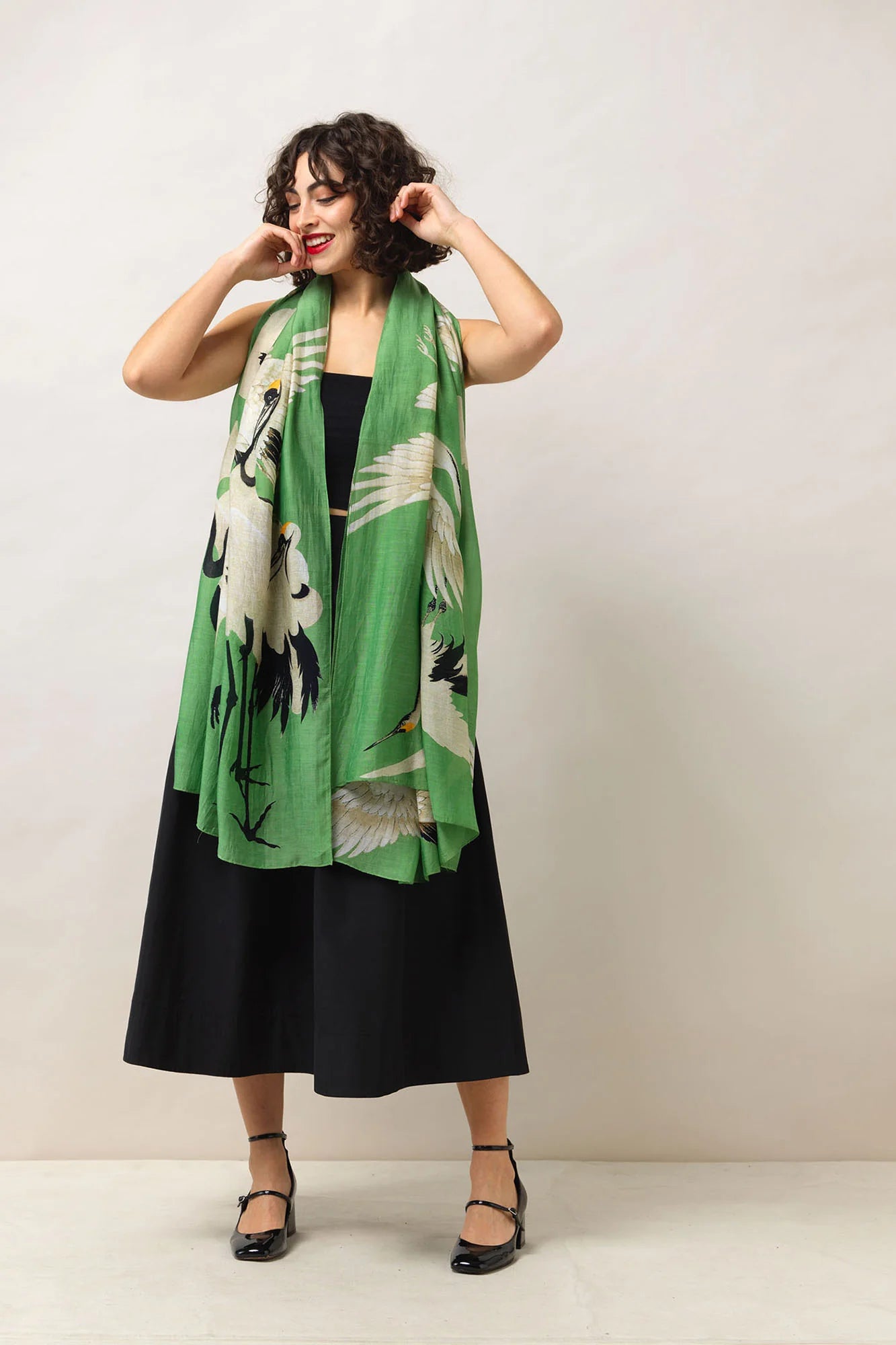 Stork Pea Green Scarf - One Hundred Stars