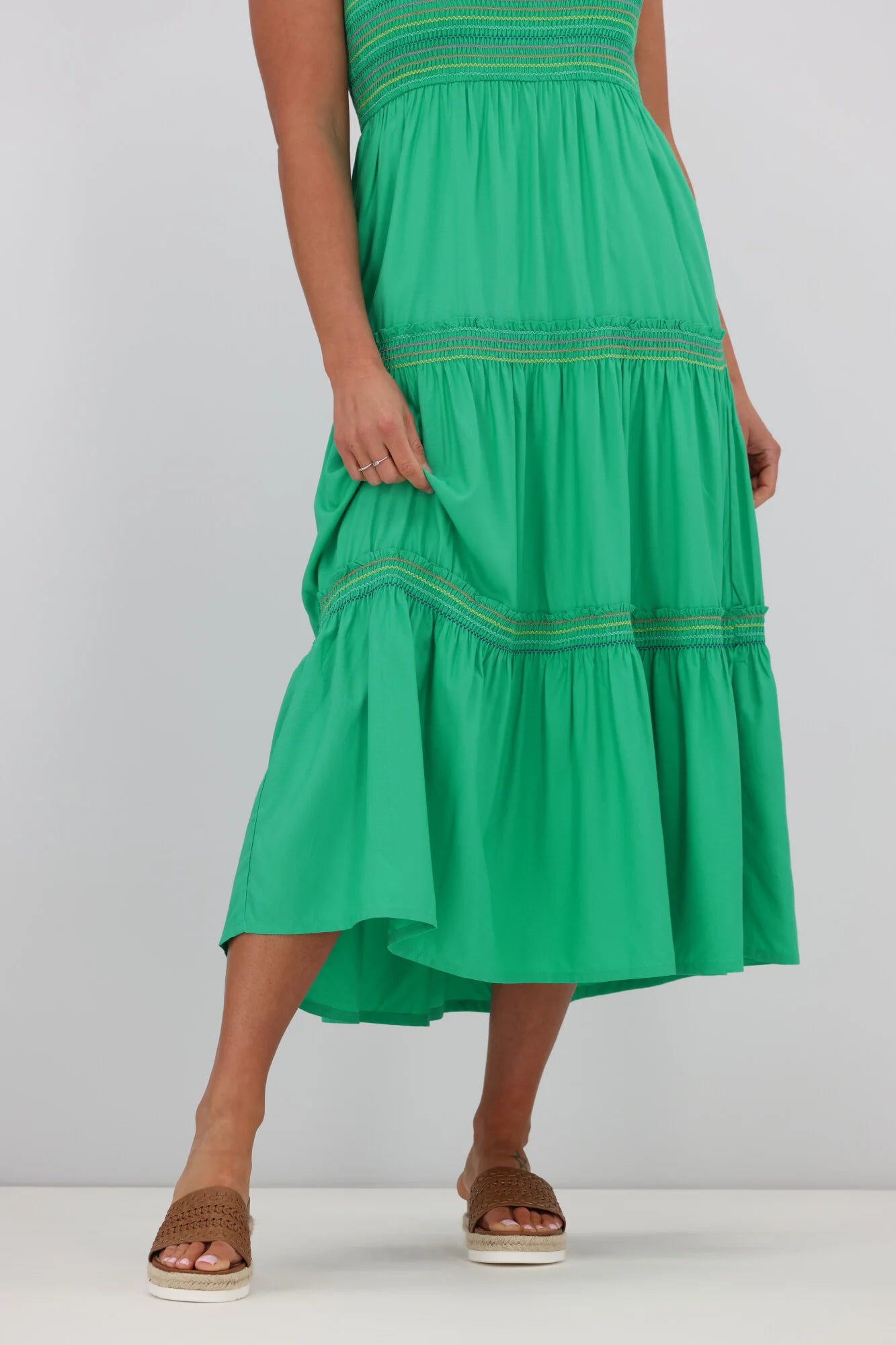 SugarHill Brighton Roxy Sun Dress - Green/Rainbow