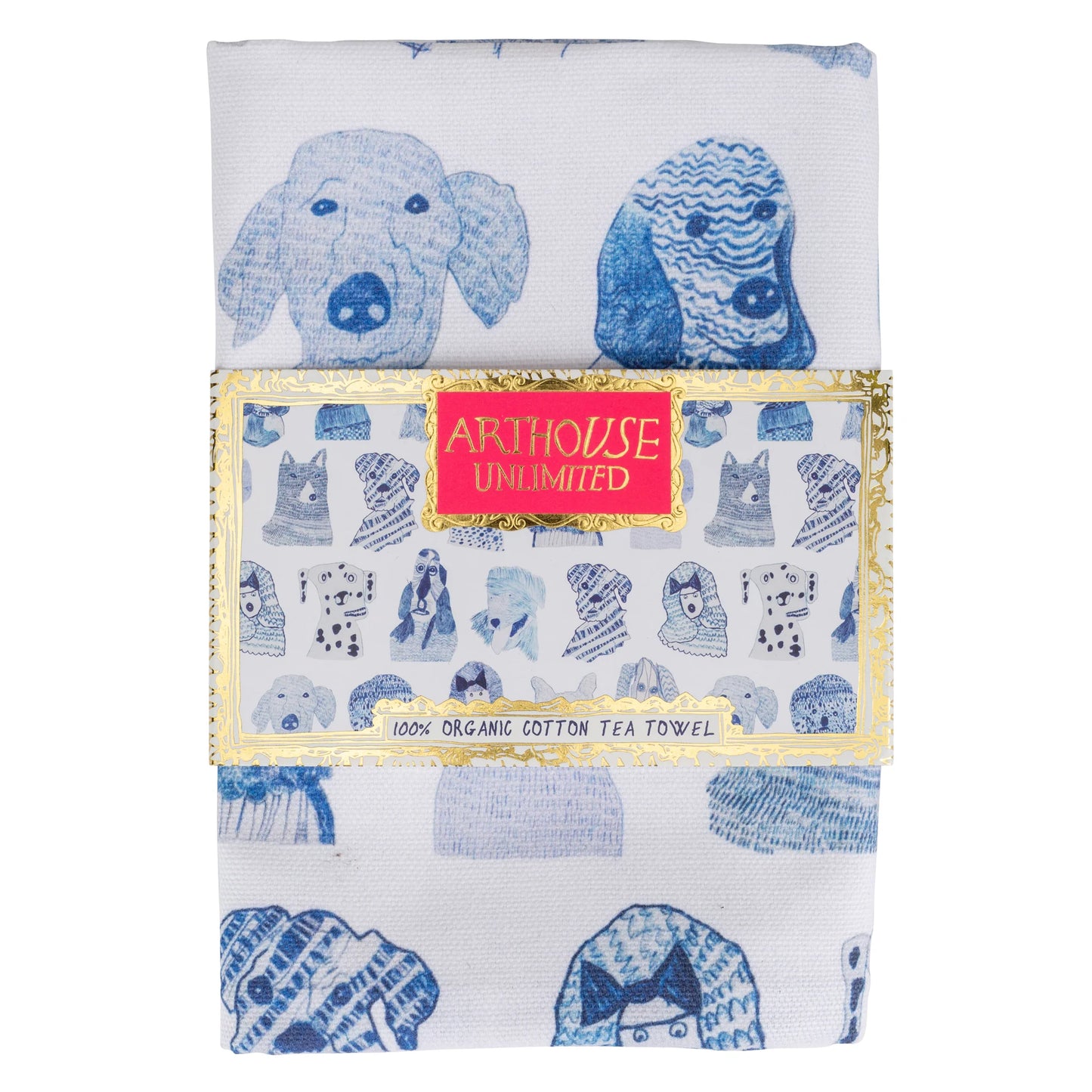 Arthouse Unlimited Tea Towel - Blue Dogs