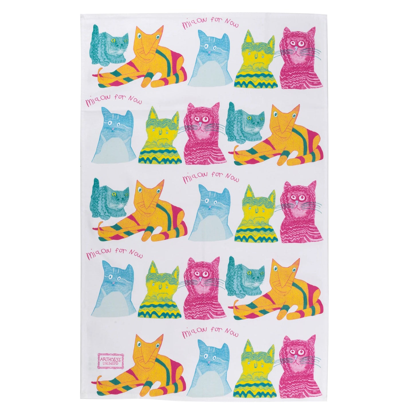 Arthouse Unlimited Tea Towel - Miaow For Now