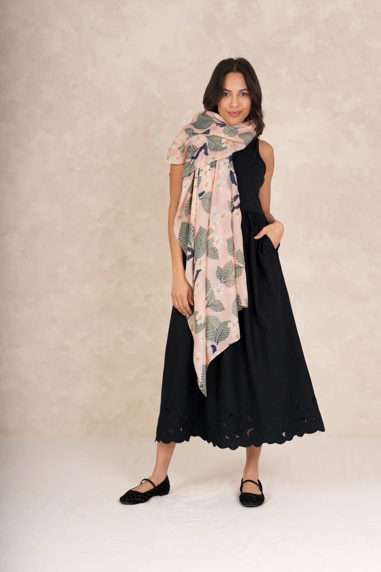 Tree Blossom Pink Scarf - One Hundred Stars