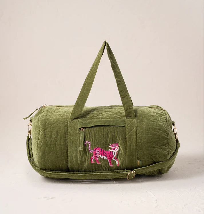 Elizabeth Scarlett Wild Tiger Overnight Bag - Fern Green