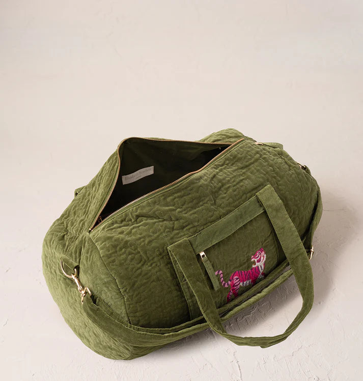 Elizabeth Scarlett Wild Tiger Overnight Bag - Fern Green