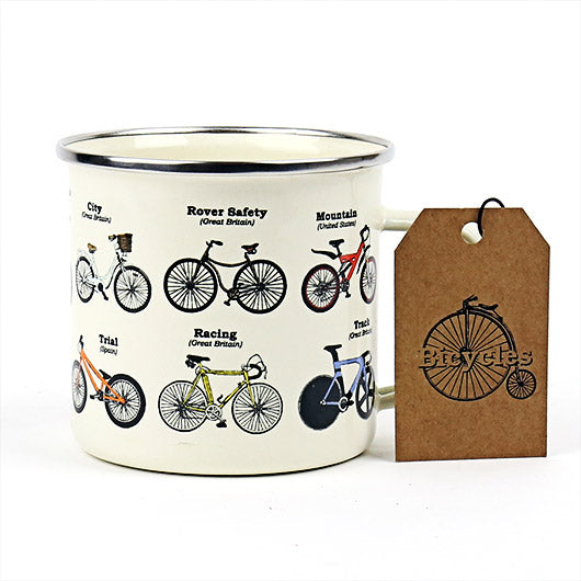 Bicycles Enamel Mug