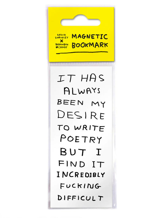 David Shrigley Magnetic Bookmark - Poetry
