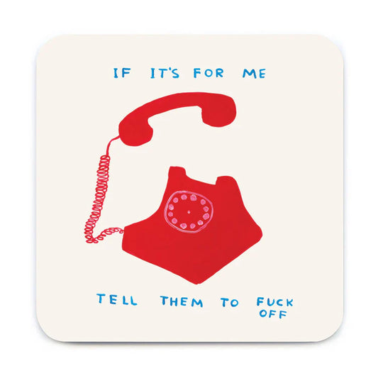 David Shrigley Coaster - Telephone