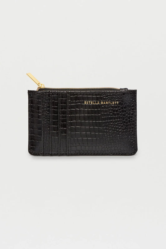 Estella Bartlett Card Purse - Black Croc