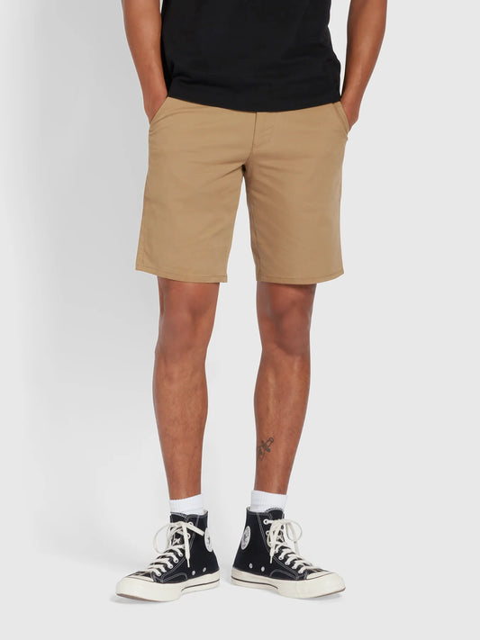 Farah Hawk Organic Cotton Chino Shorts - Beige