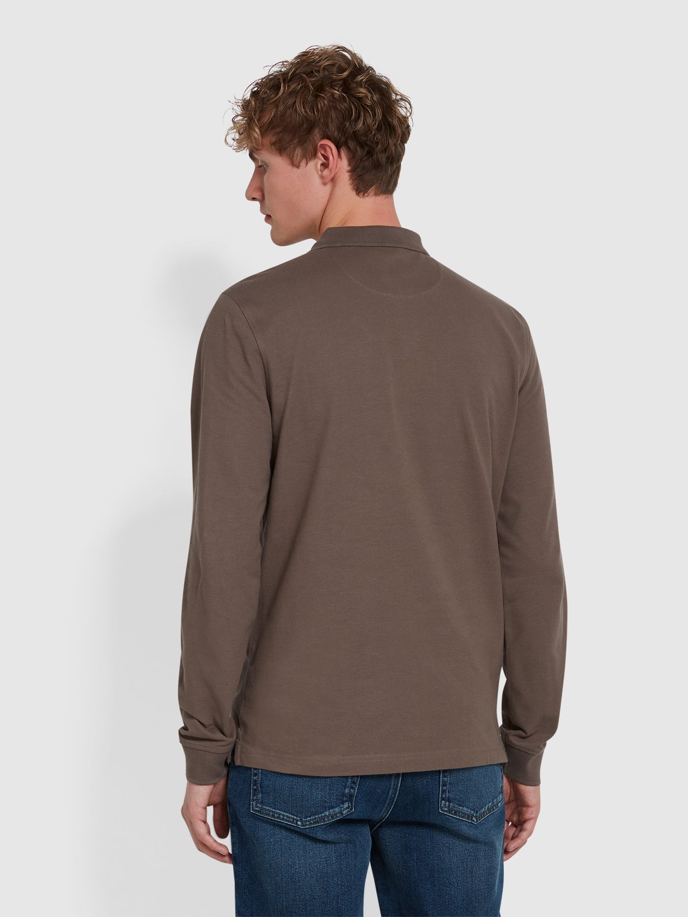 Blanes Polo Long Sleeve Shirt - Mushroom