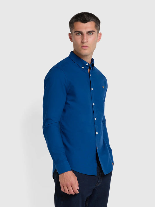 Brewer Slim Fit Organic Shirt - Peony Blue