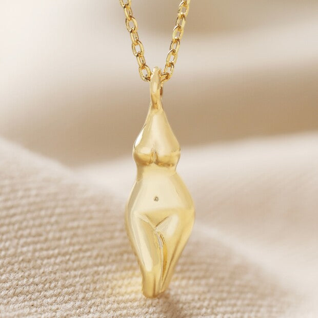 Lisa Angel Feminine Figure Gold Necklace