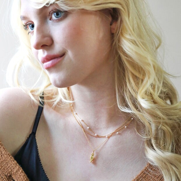 Lisa Angel Feminine Figure Gold Necklace