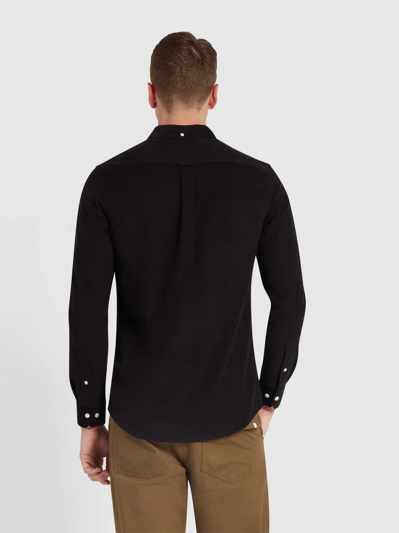 Fontella Slim Fit Corduroy Shirt - Black