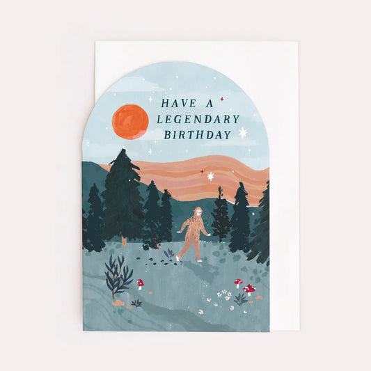 Legendary Bigfoot Birthday Card