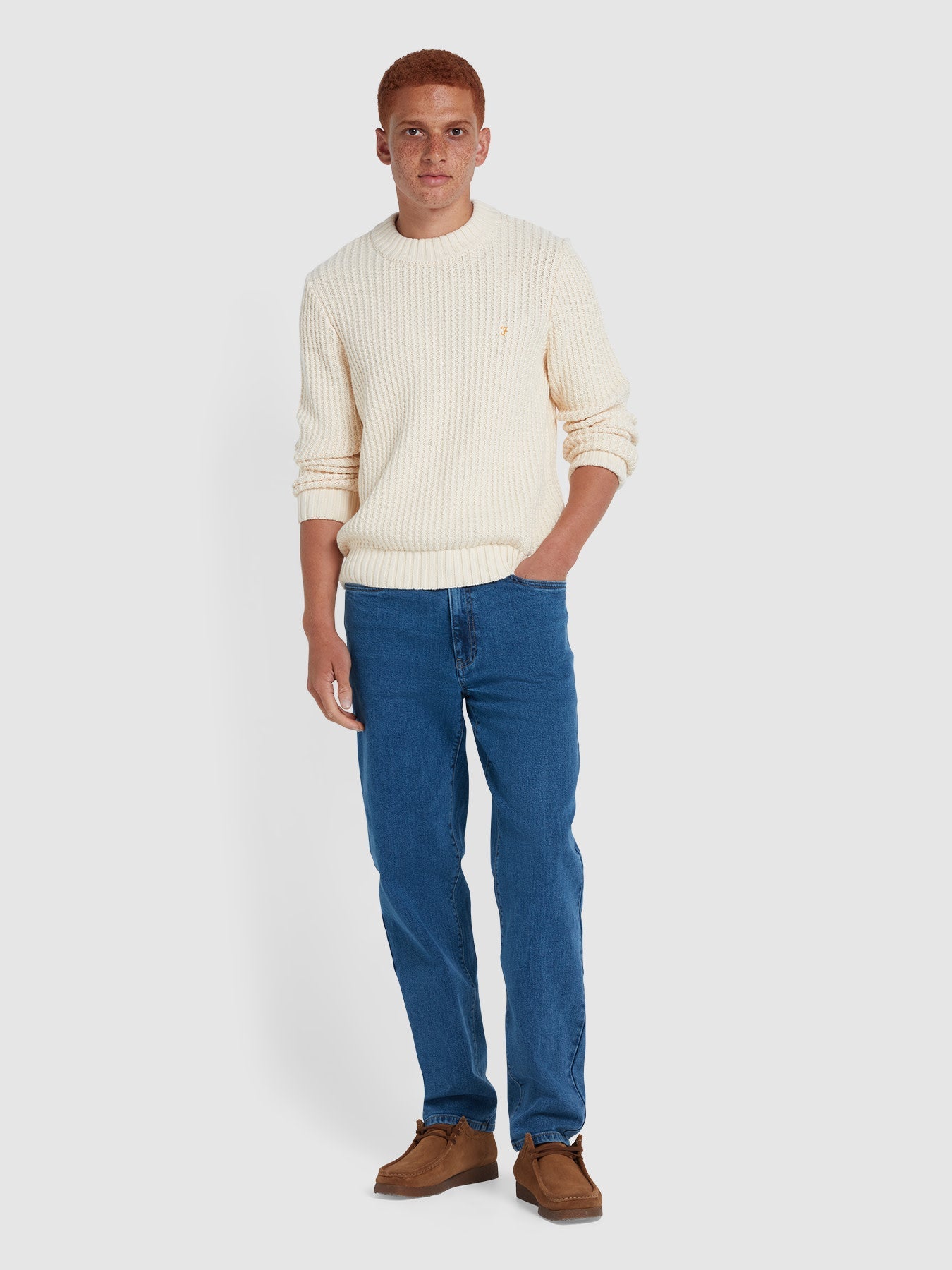 Burlington Fisherman Jumper - Cream