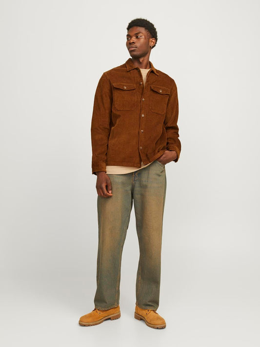 Jack & Jones Eddie Corduroy Shirt - Monk Brown