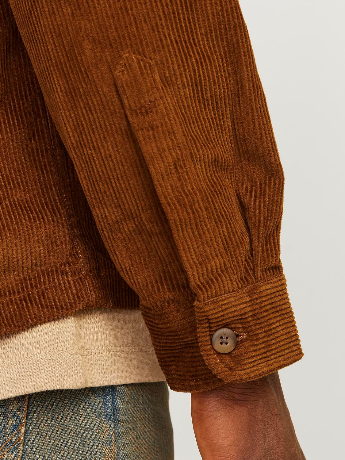 Jack & Jones Eddie Corduroy Shirt - Monk Brown