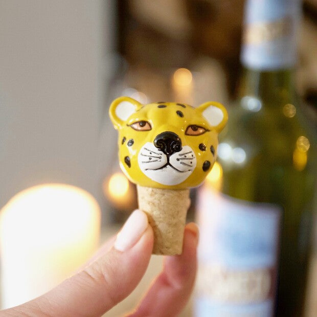 Leopard Head Bottle Stopper