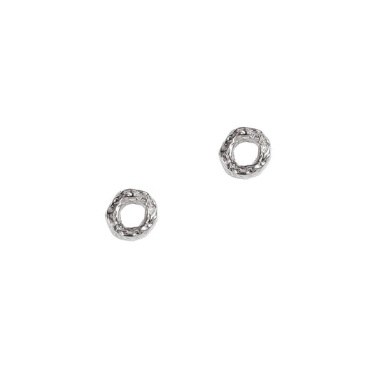 Matthew Calvin Silver Meteorite Textured Studs