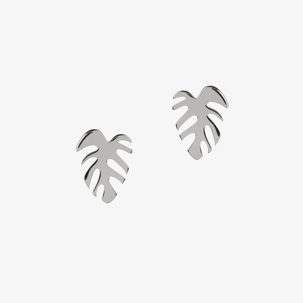 Matthew Calvin Monstera Studs Silver