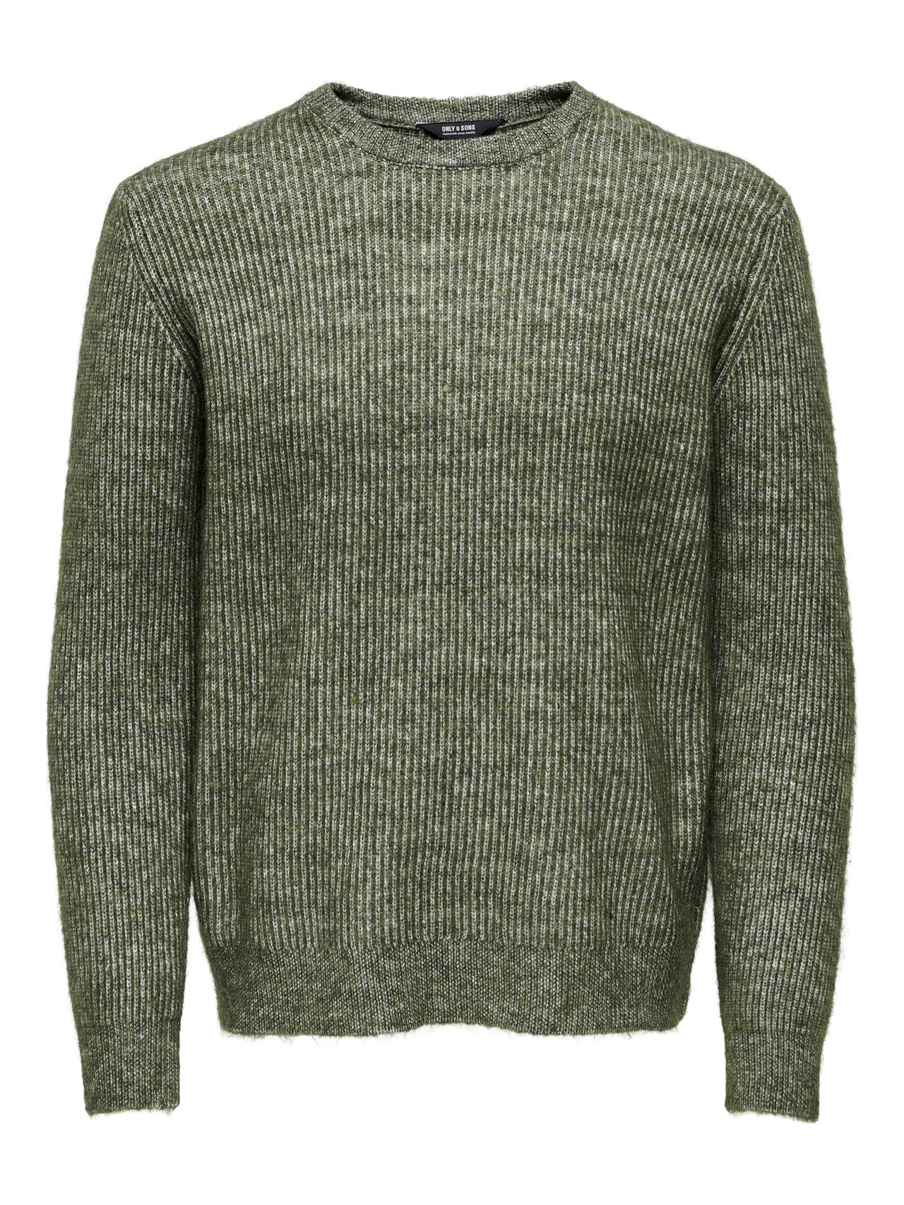 Only & Sons Tegan Wool Knit Jumper - Olive Green