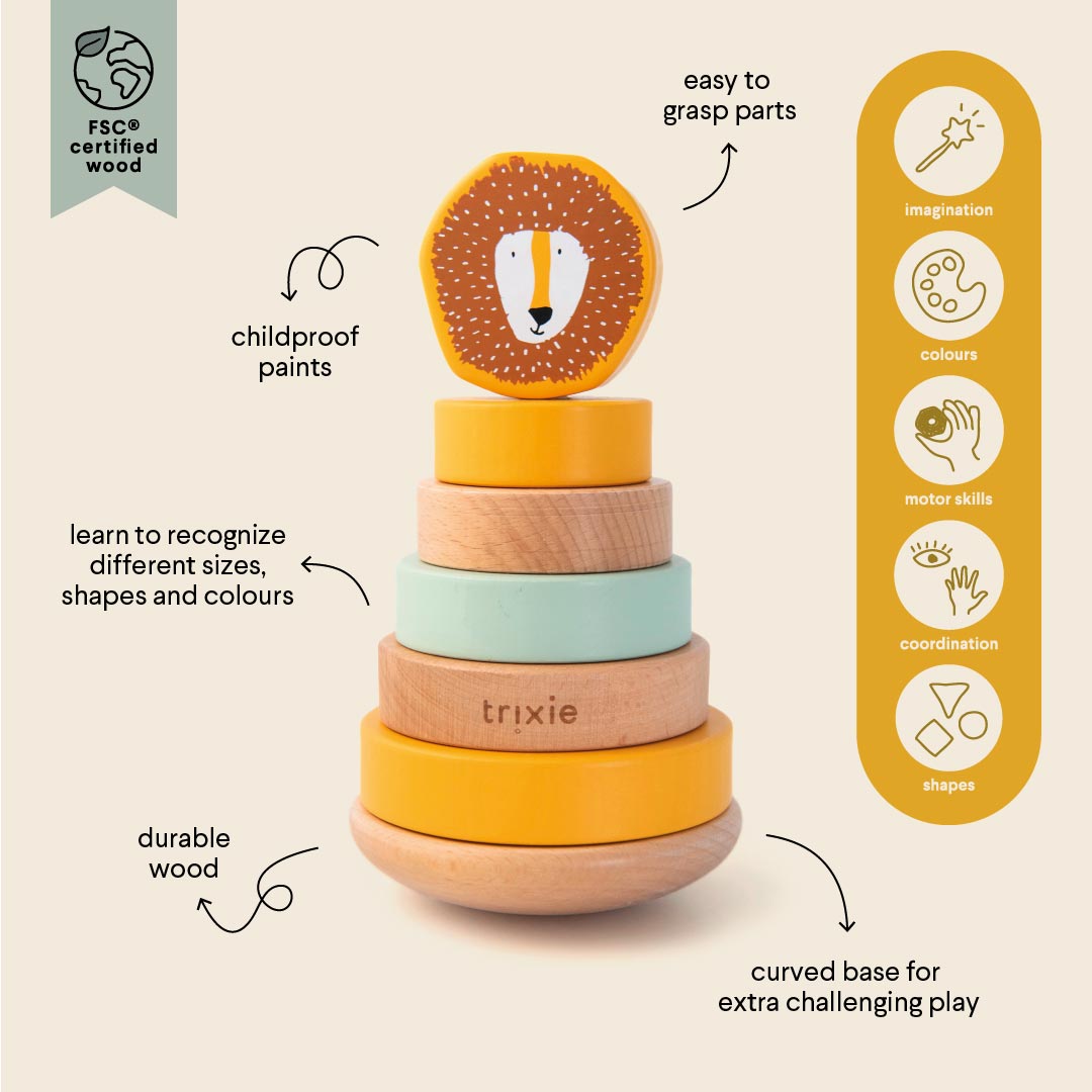 Trixie Wooden Stacking Toy - Lion