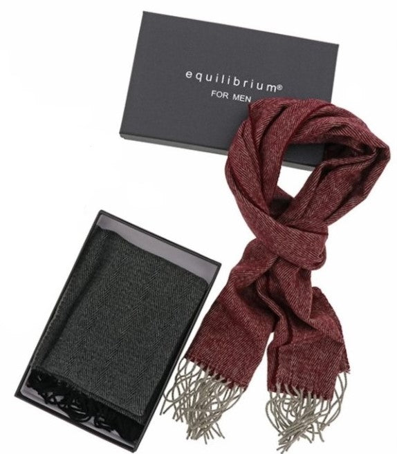 Equilibrium Men's Herringbone Scarf