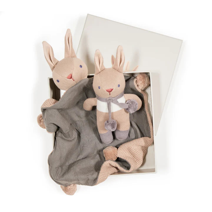 Thread Bear Design Taupe Bunny Gift Set