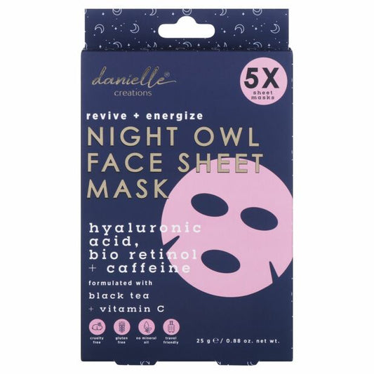 Night Owl Face Sheet Mask - Set of 5