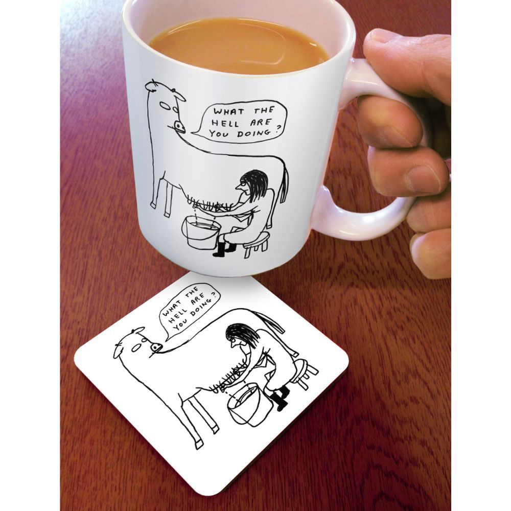 David Shrigley Coaster - What The Hell