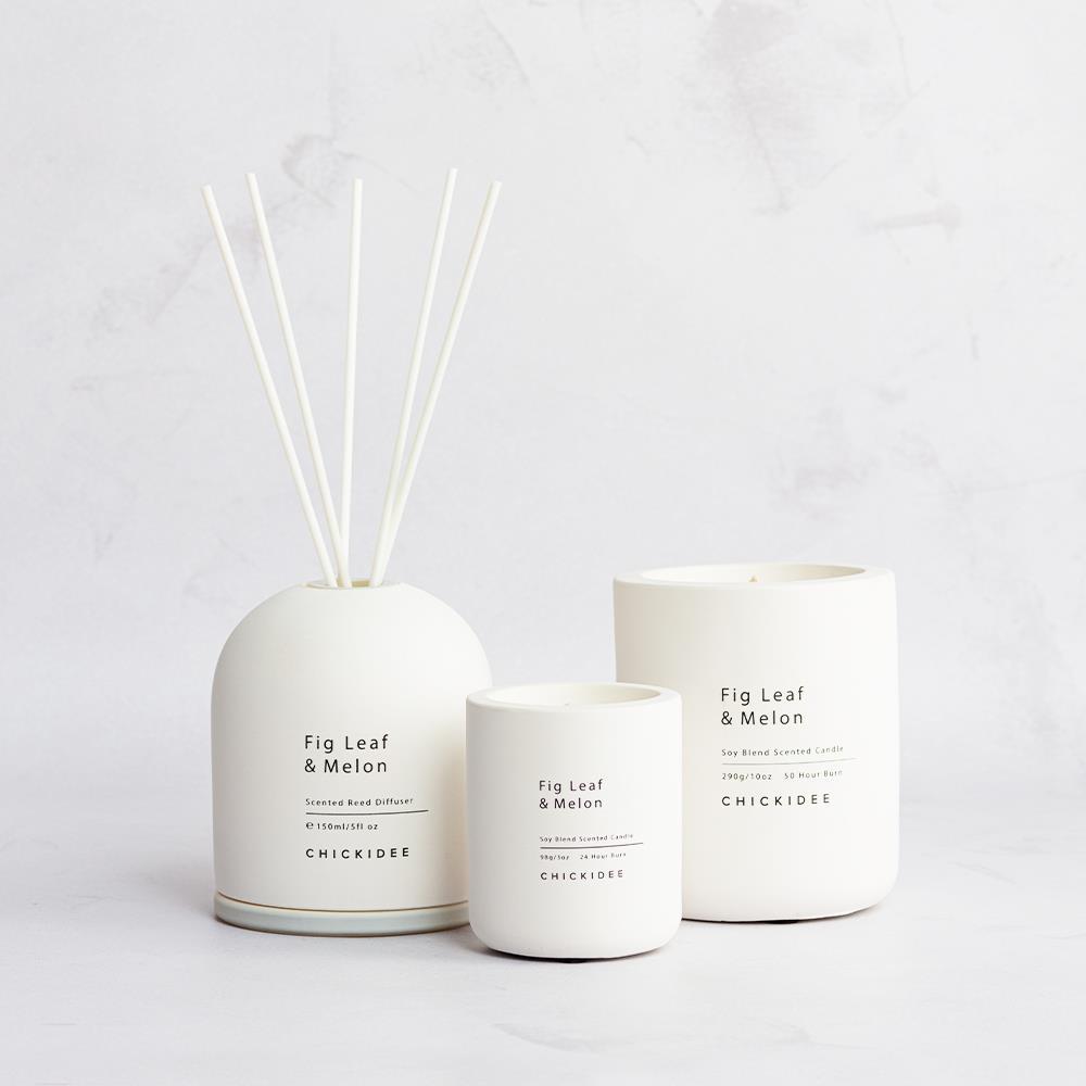 Fig Leaf & Melon Mini Concrete Candle