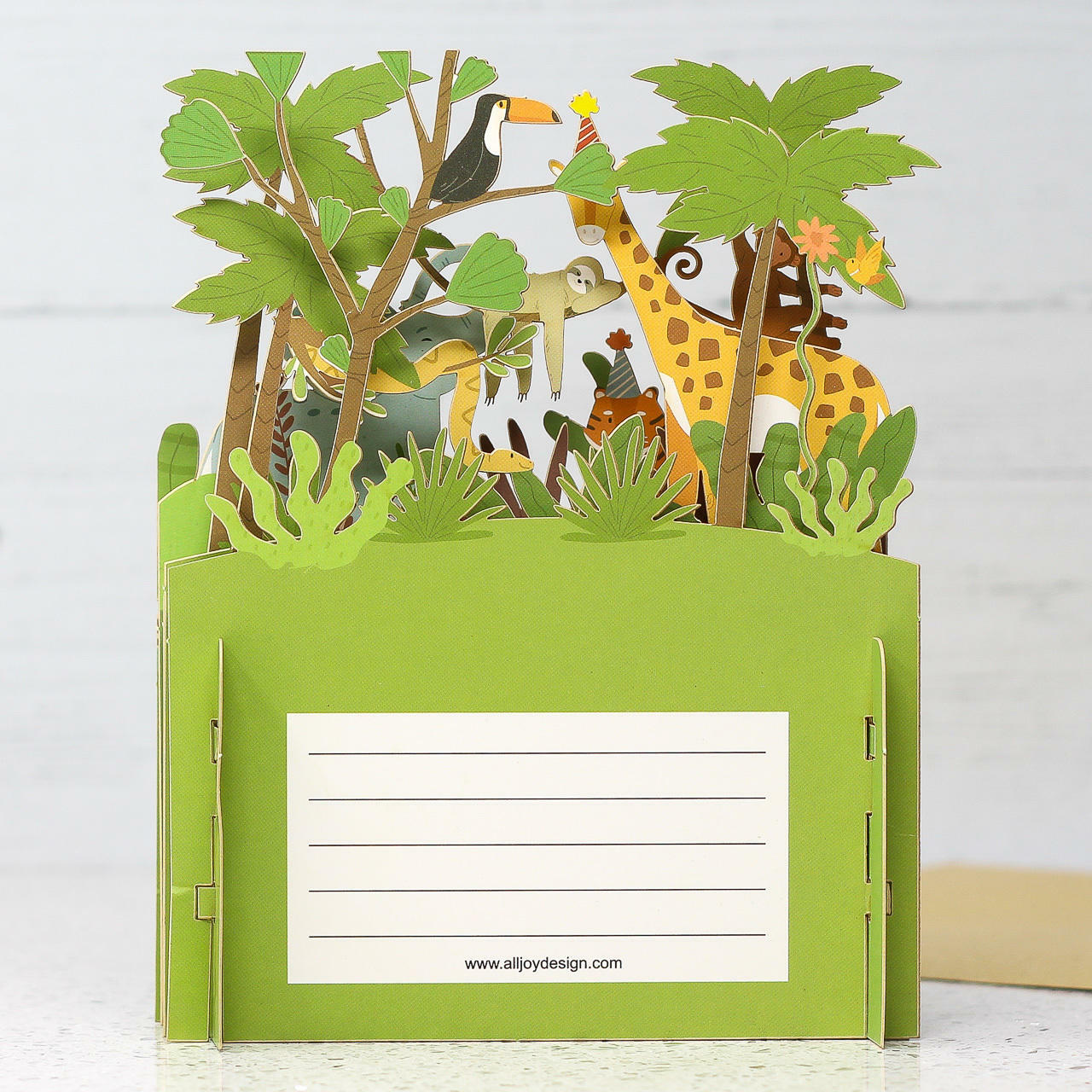 3D Pop Up Card - Jungle Party