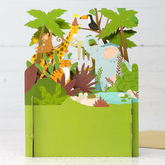 3D Pop Up Card - Jungle Party