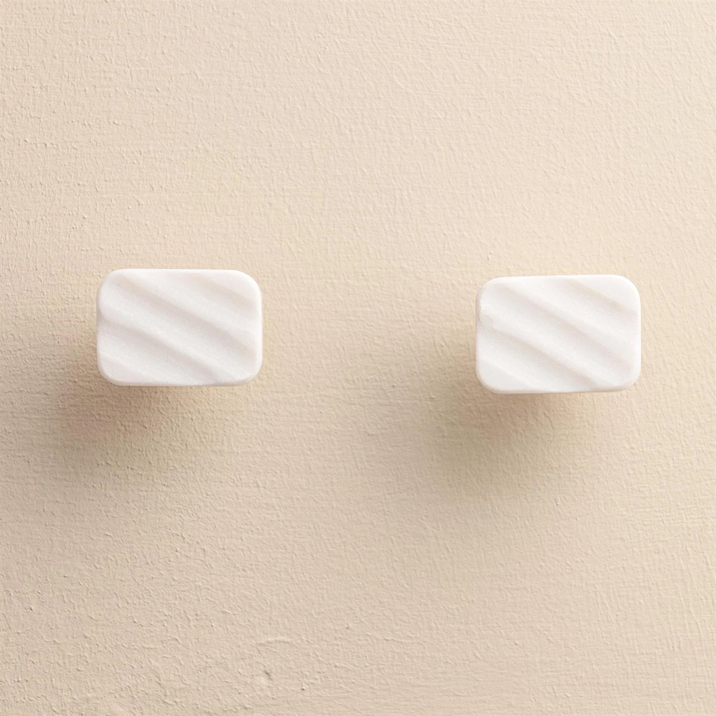 Eesha White Marble Rectangle Drawer Knobs