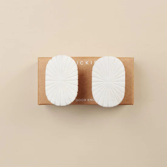 Aadhavi White Marble Oval Drawer Knobs