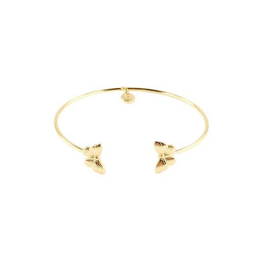 Fable Gold Butterfly Brass bangle