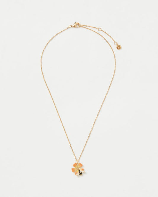 Fable Enamel Bloom & Bee Short necklace