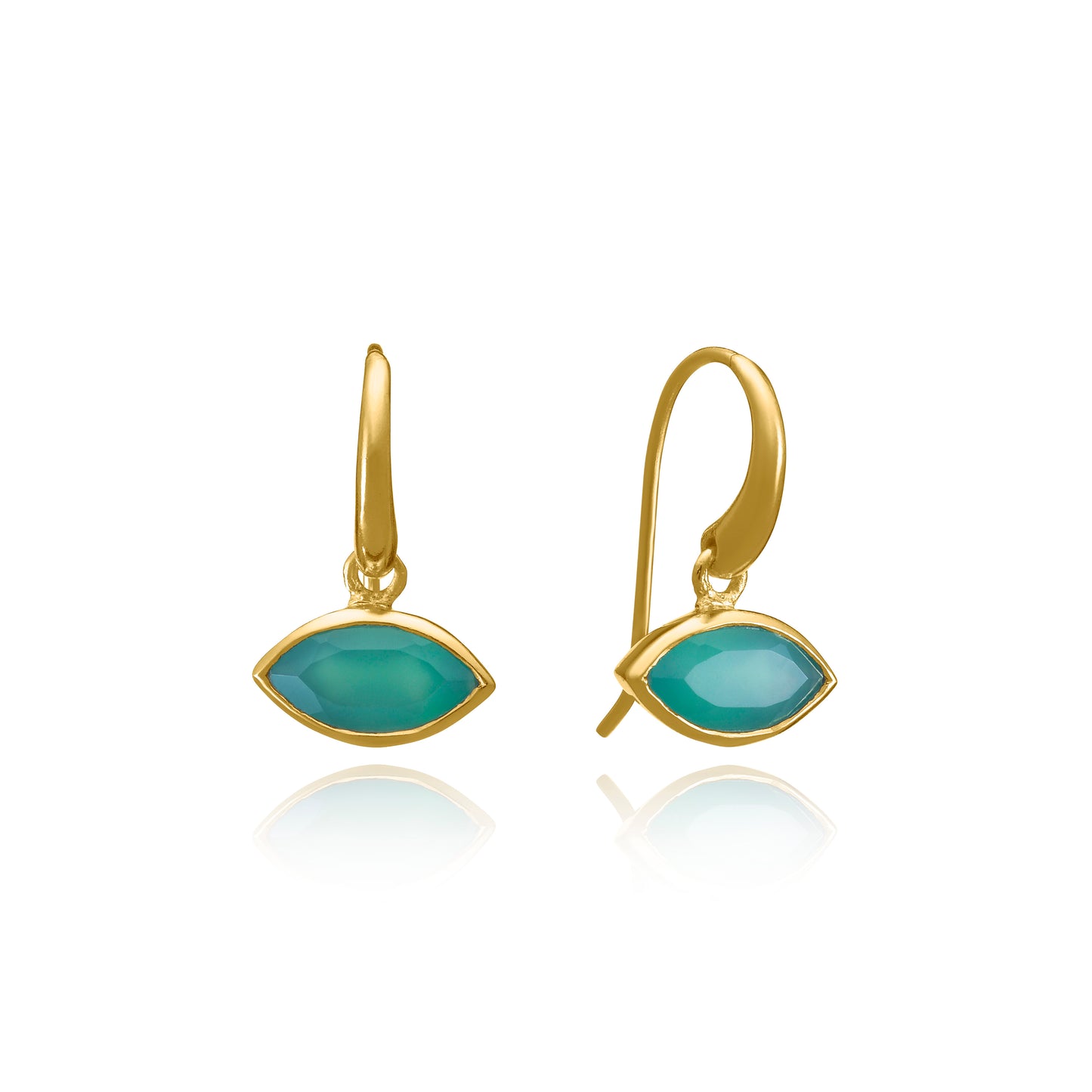 Azuni Lena Marquise Gemstone Earrings Gold