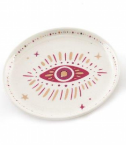 All seeing eye trinket Dish (pink eye)