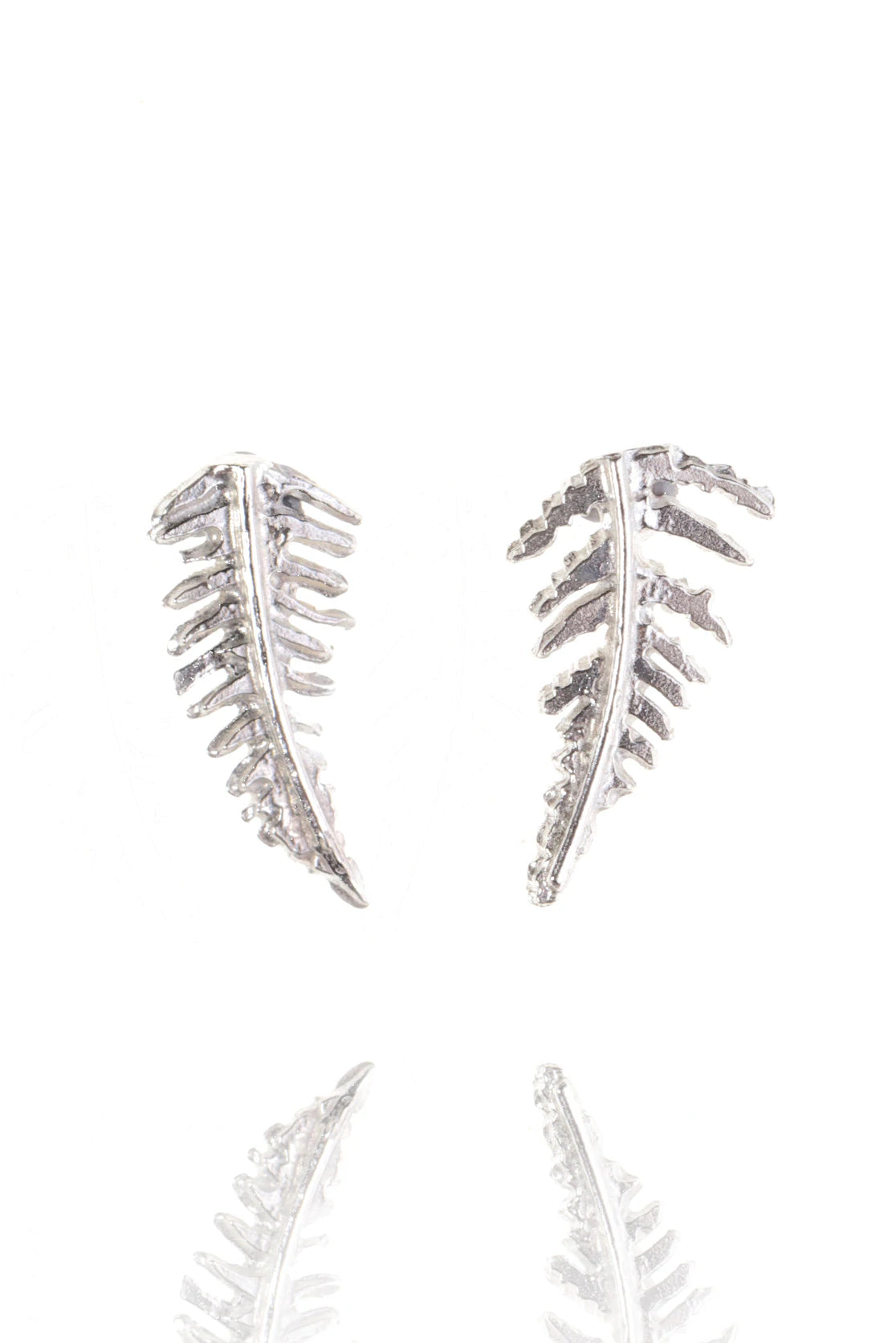 Amanda Coleman Silver Fern Stud Earrings