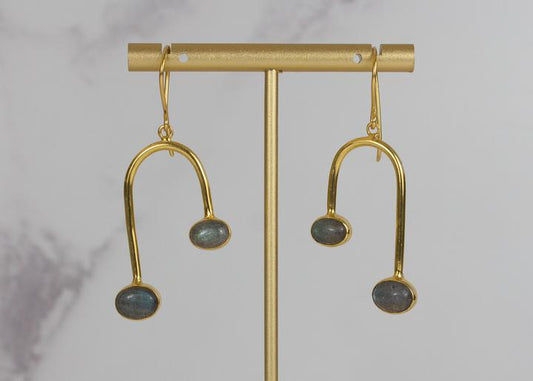 My Doris Curve Labradorite Earring