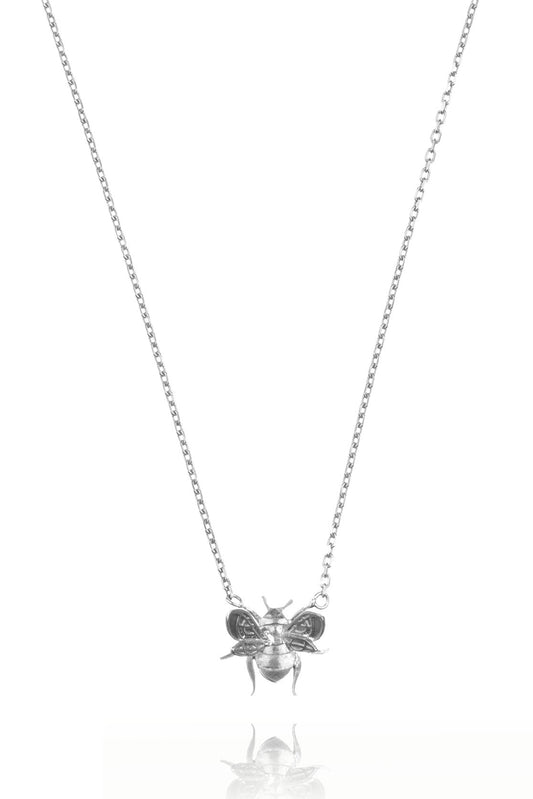 Amanda Coleman Silver Bee Necklace