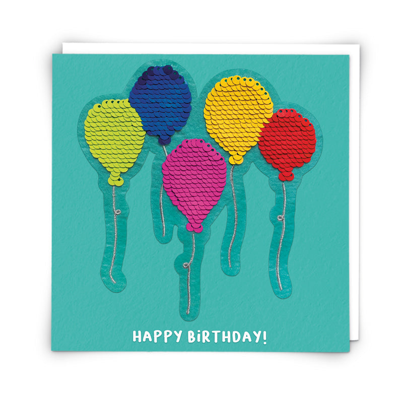 Balloon sequin card