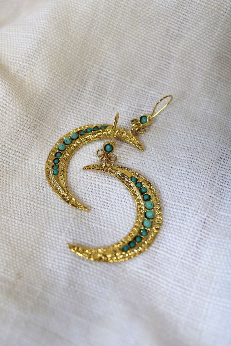 My Doris Turquoise Crescent Moon