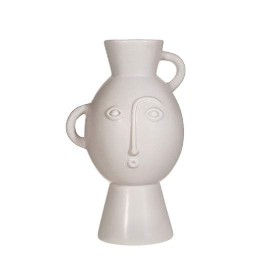 Amira Face Vase Matte Grey